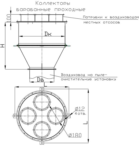 Коллектор барабанный проходной БП