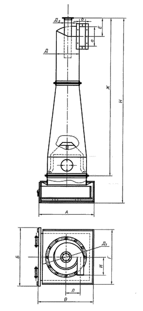 Циклоны Я-ЦМ (с выдвижным ящиком).